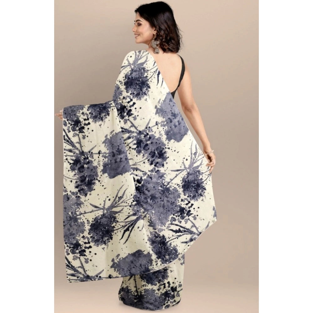 Women's Joya Silk Saree with Blouse (Black, 5-6 Mtrs)