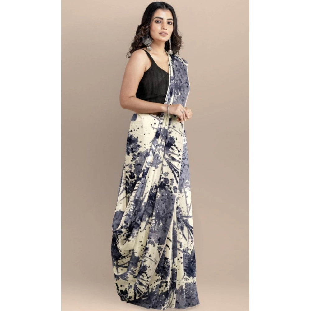 Women's Joya Silk Saree with Blouse (Black, 5-6 Mtrs)